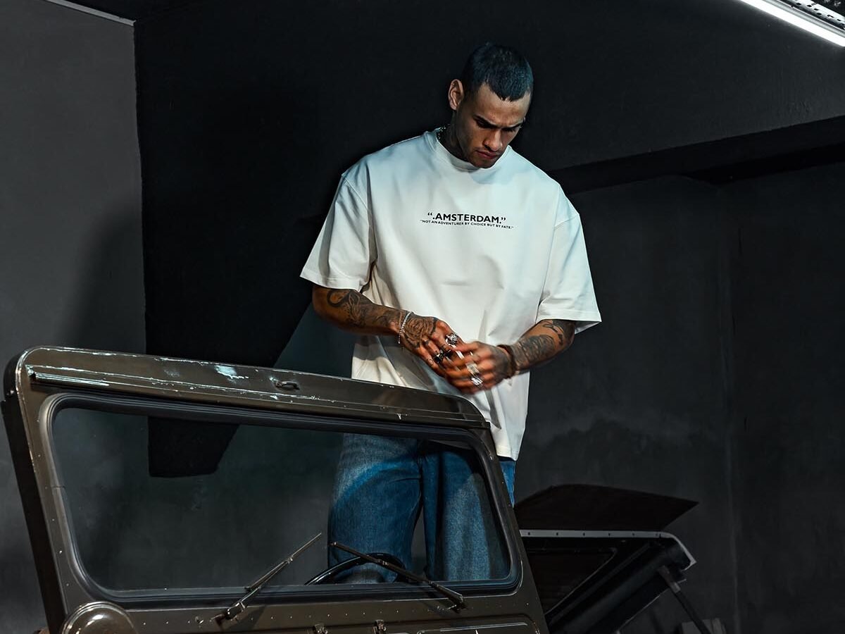 Amsterdam Van Gogh Printed Oversize White T-Shirt