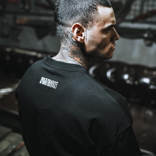 Patron Eva Embroidered Oversize Black T-Shirt