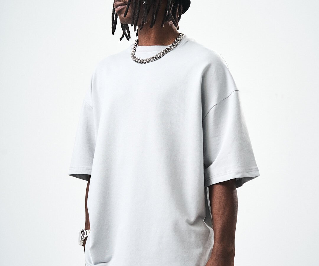 Oversize Fit Basic T-Shirt Grey