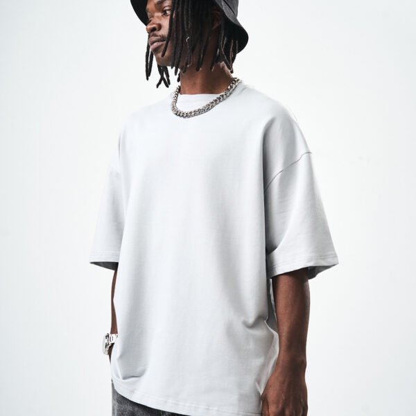 Oversize Fit Basic T-Shirt Grey