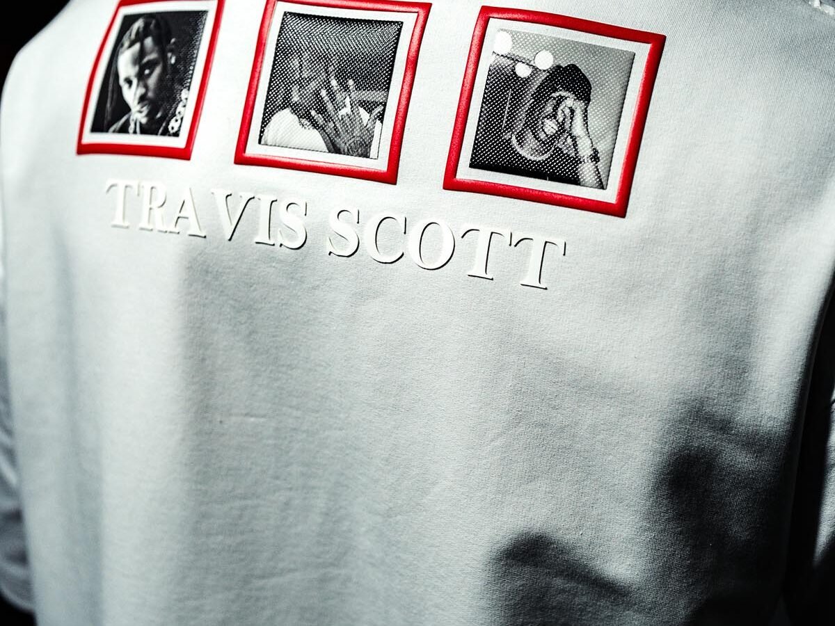 Travis Scott Silicone Printed Oversize White T-Shirt