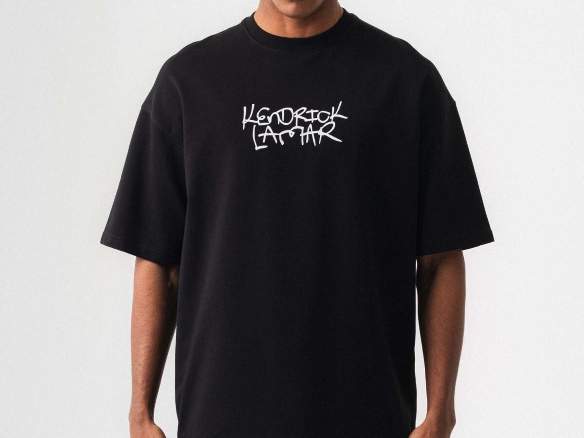 Kendrick Lamar Siyah Oversize Baskılı T-Shirt
