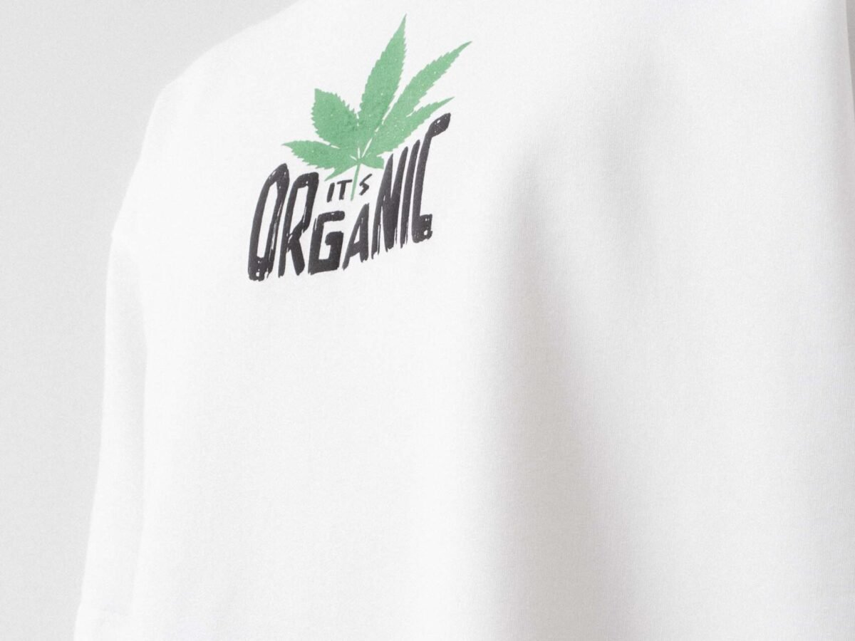Don't Panic It's Organic Beyaz Oversize Baskılı T-Shirt
