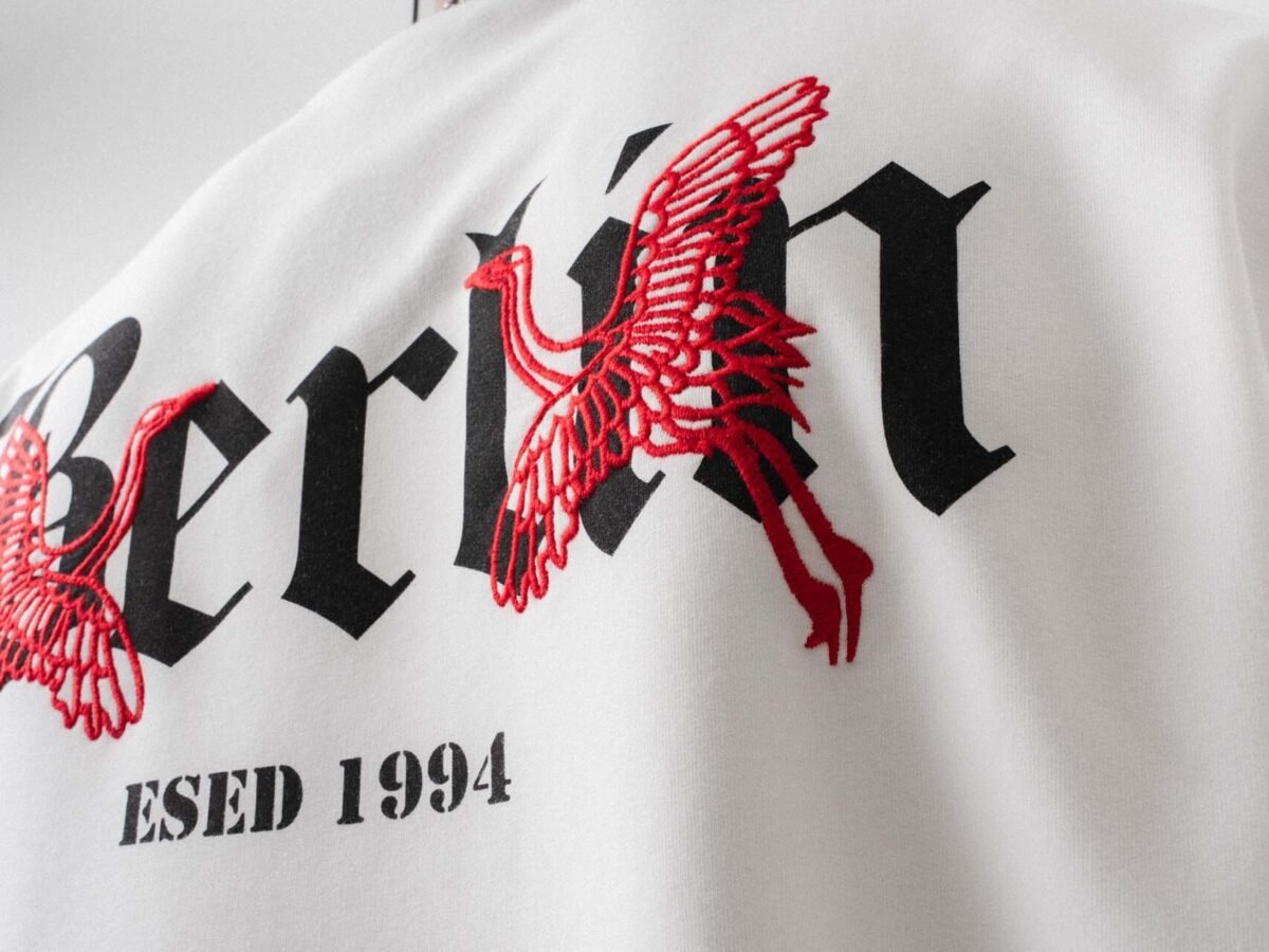 Berlin 1994 Beyaz Oversize Baskılı T-Shirt