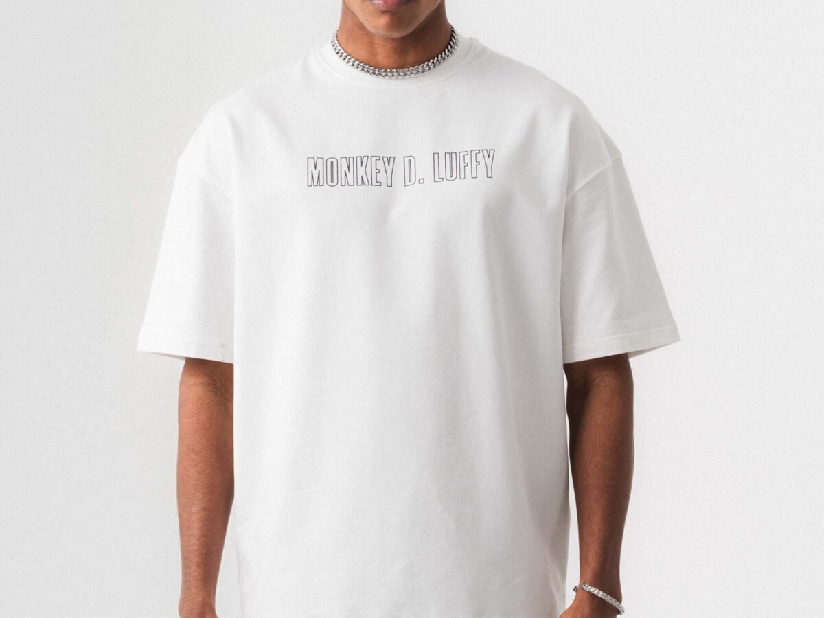 Mokney D-Luffy Oversize T-Shirt Beyaz