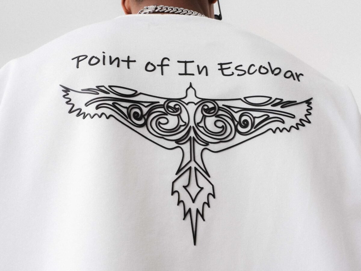 Point Of In Escobar Beyaz Oversize Baskılı T-Shirt
