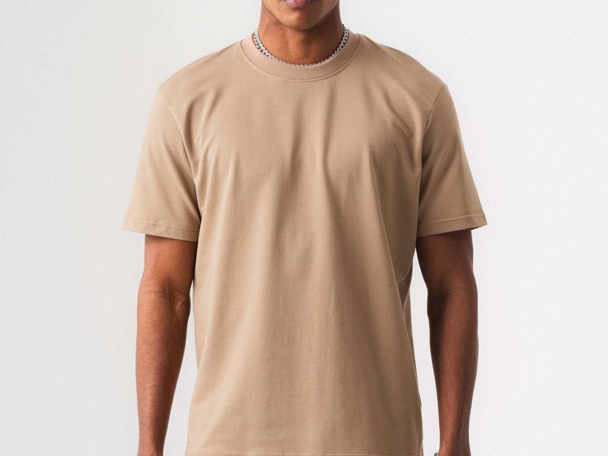 Oversize Basic Beige T-Shirt
