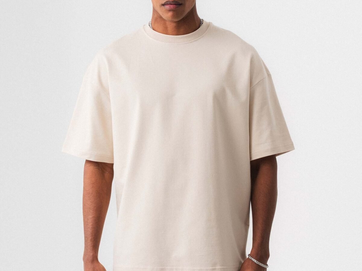 Oversize Basic Cream T-Shirt