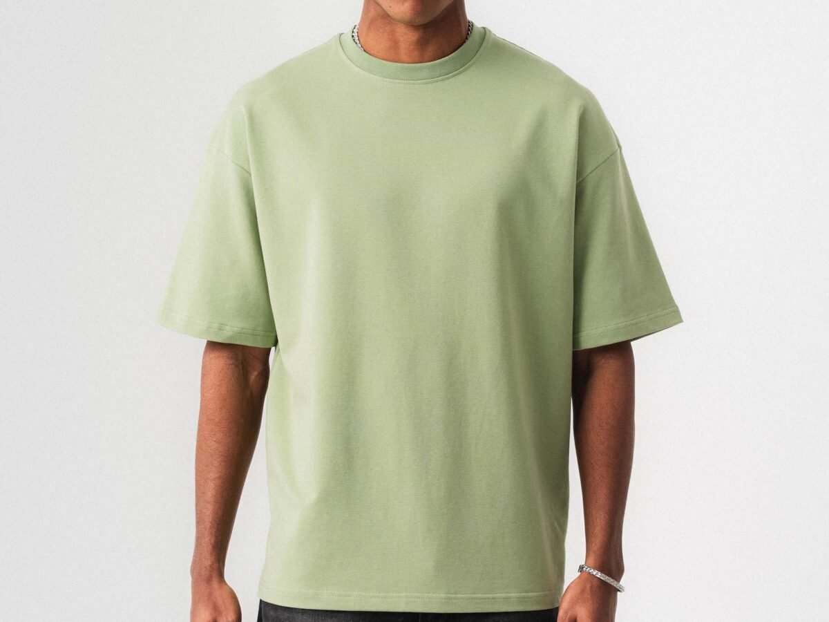 Oversize Basic Light Green T-Shirt