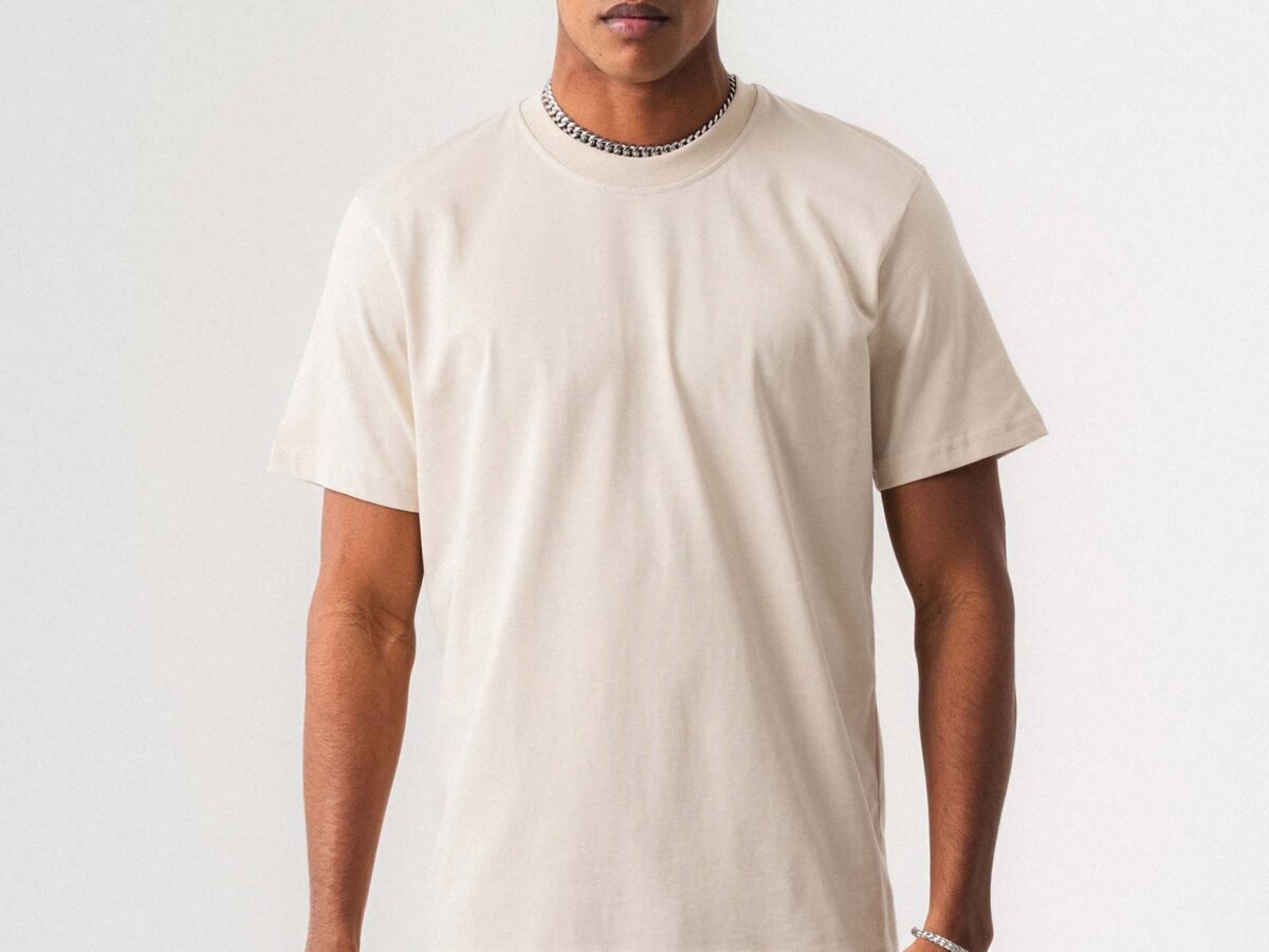 Oversize Basic Cream T-Shirt