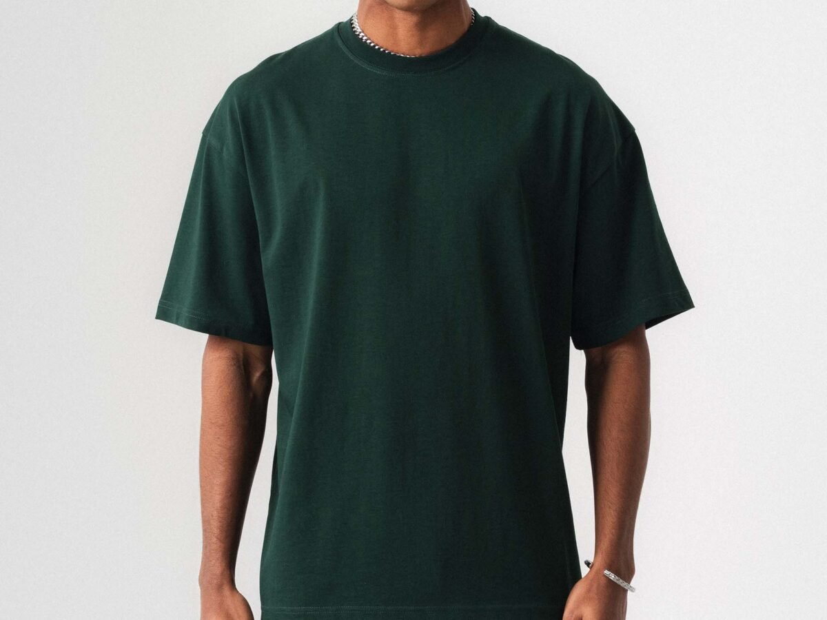 Oversize Basic Dark Green T-Shirt