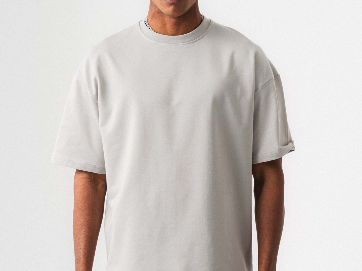 Oversize Basic Light Gray T-Shirt
