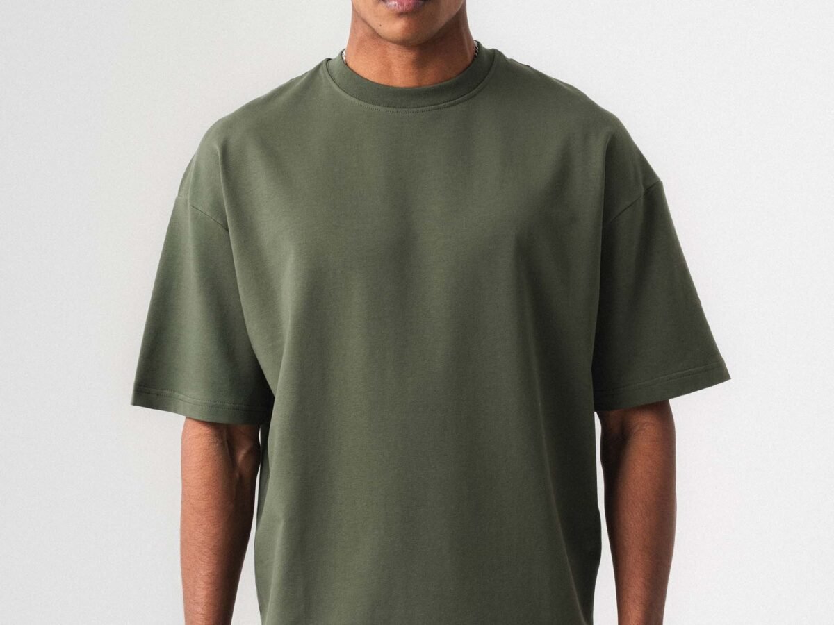 Oversize Basic Khaki T-Shirt