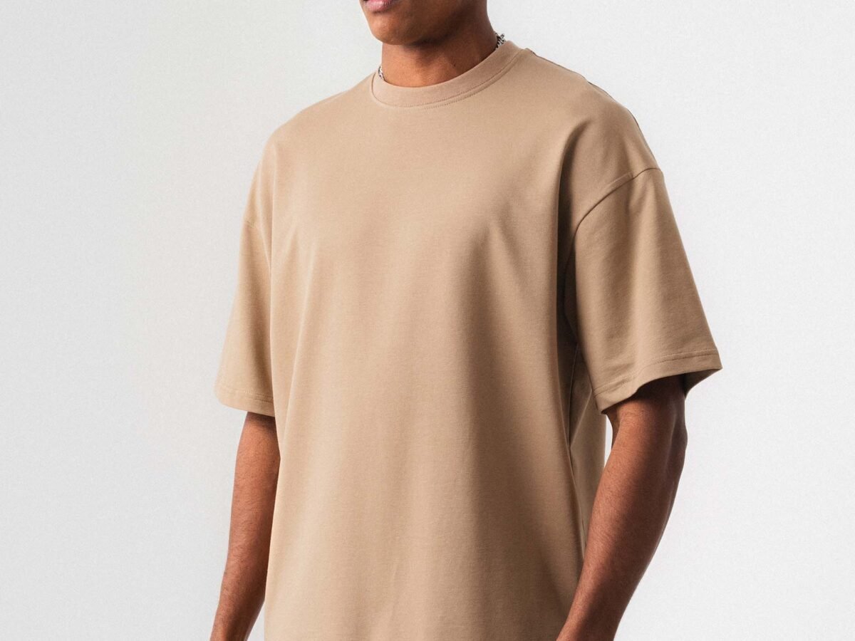 Oversize Basic Beige T-Shirt