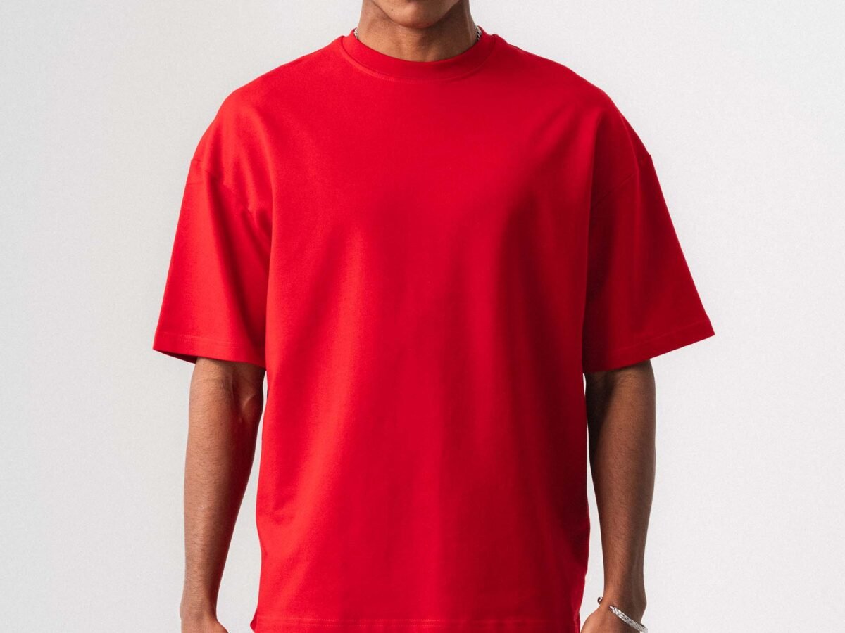 Oversize Basic Red T-Shirt