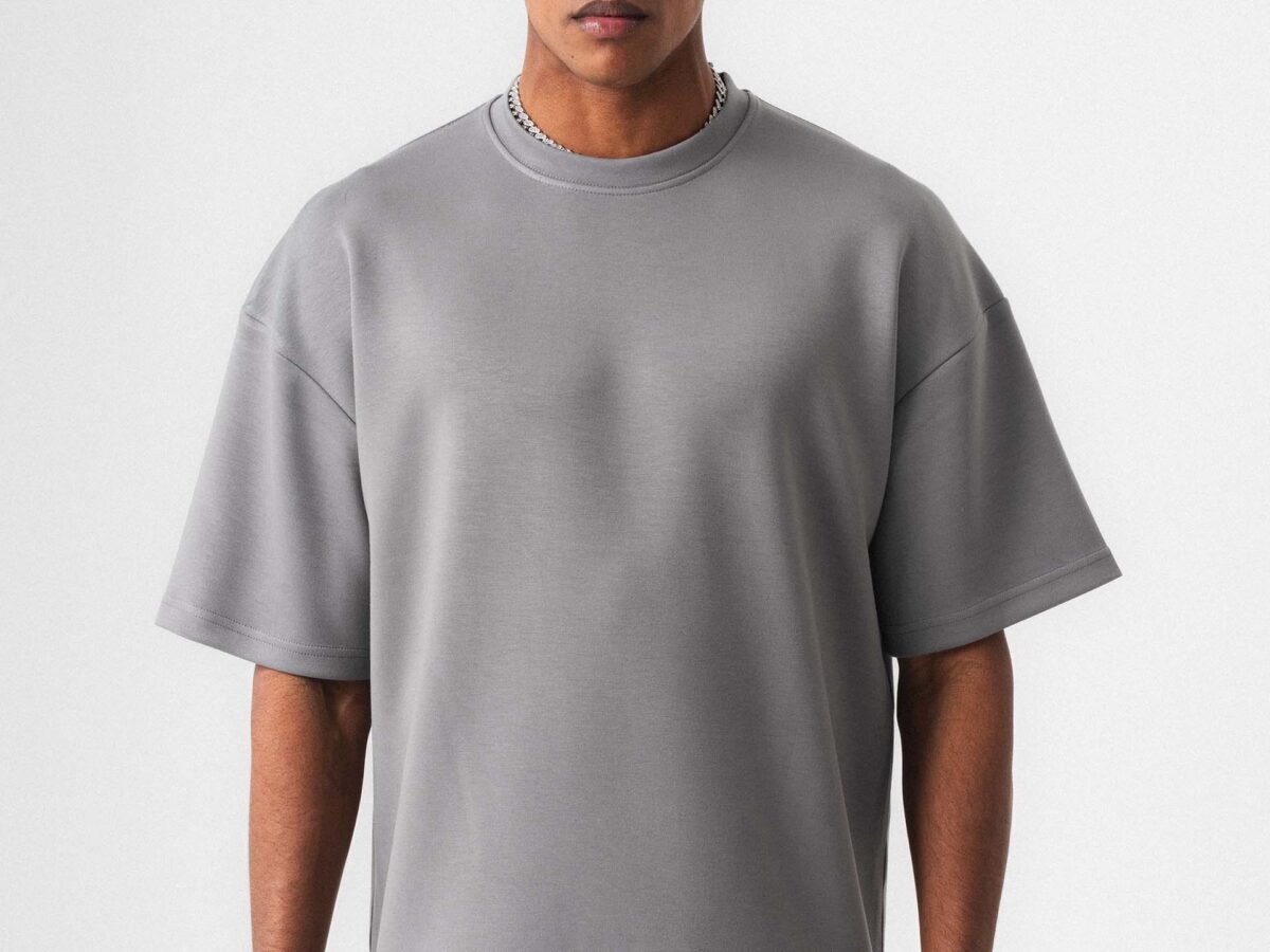 Oversize Basic Light Gray T-Shirt