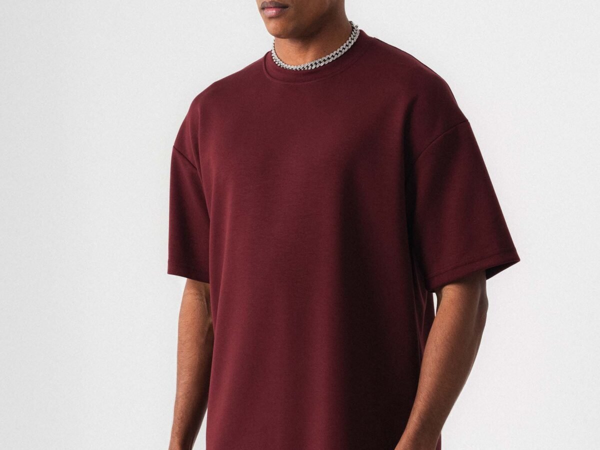 Oversize Basic Burgundy T-Shirt