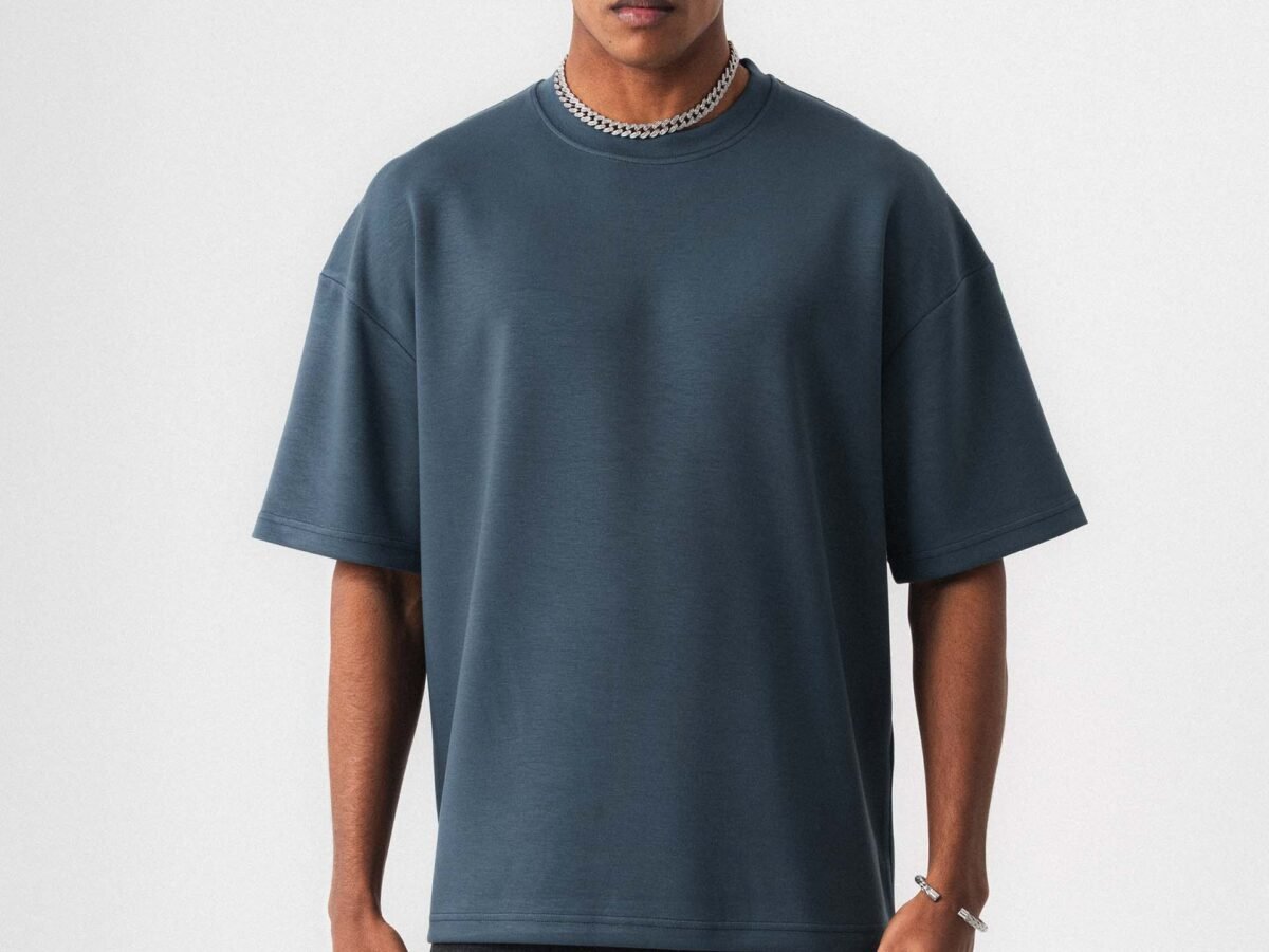 Oversize Basic Blue T-Shirt