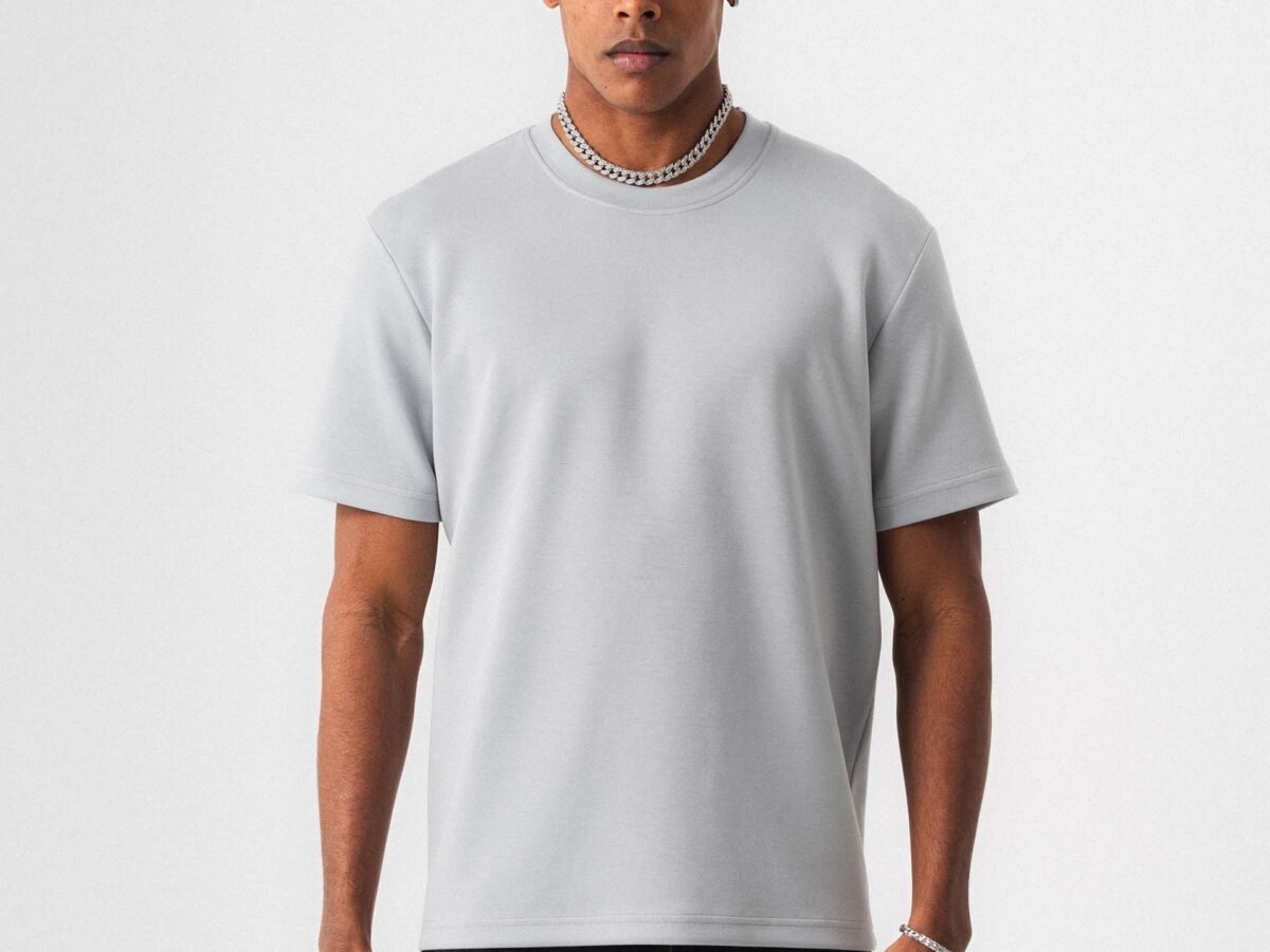 Oversize Basic Light Gray T-Shirt