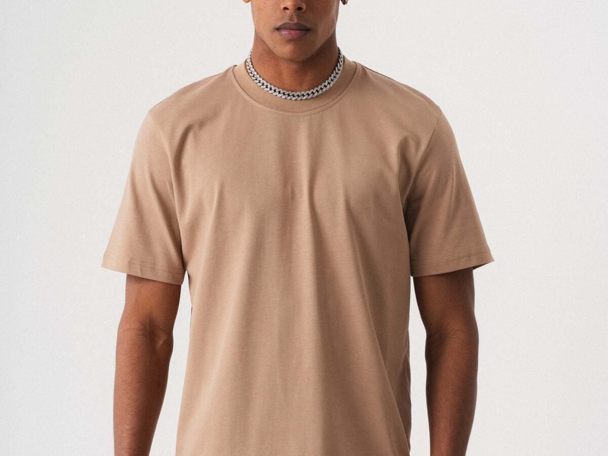 Oversize Basic Beige T-Shirt