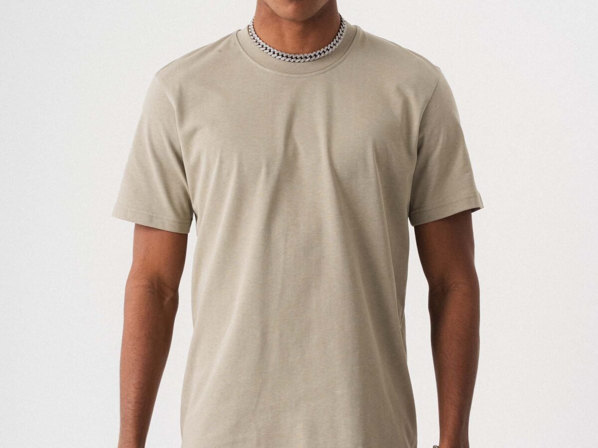 Oversize Basic Light Beige T-Shirt