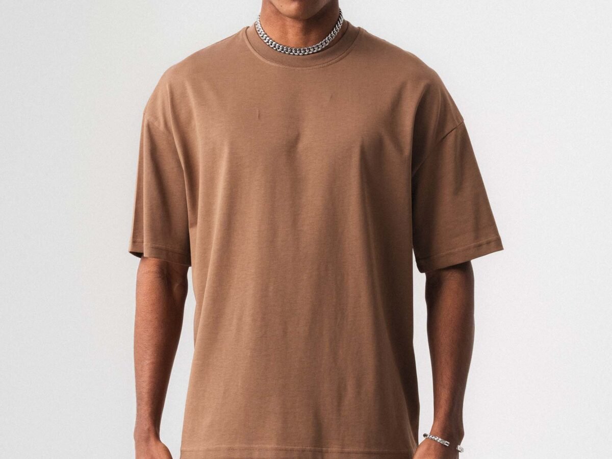 Oversize Basic Tan T-Shirt
