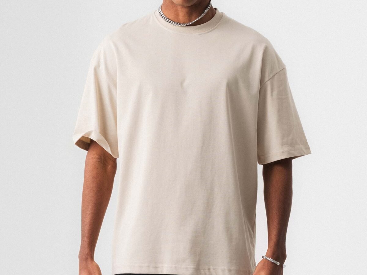 Oversize Basic Off White T-Shirt