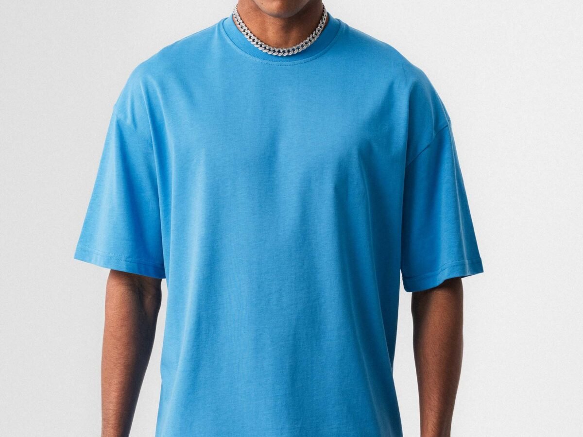 Oversize Basic Blue T-Shirt