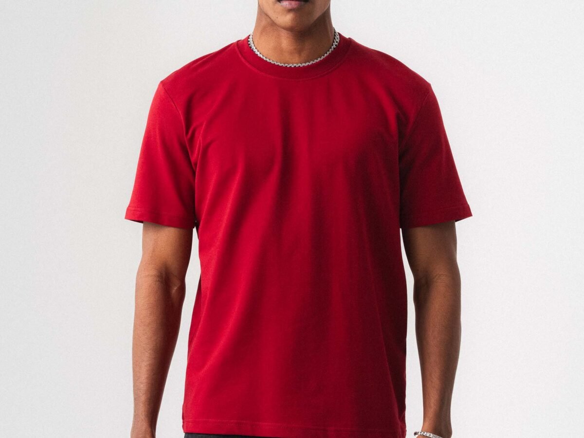 Oversize Basic Red T-Shirt