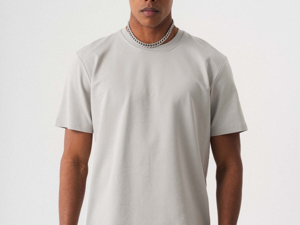 Oversize Basic Light Gray T-Shirt