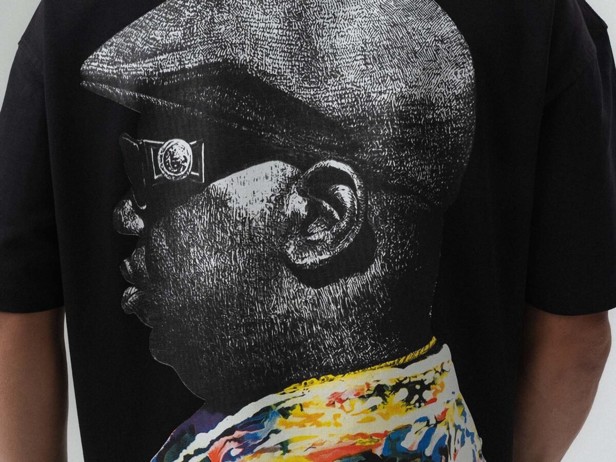 Biggie Smalls Kabartma Printed Black Oversize Printed T-Shirt