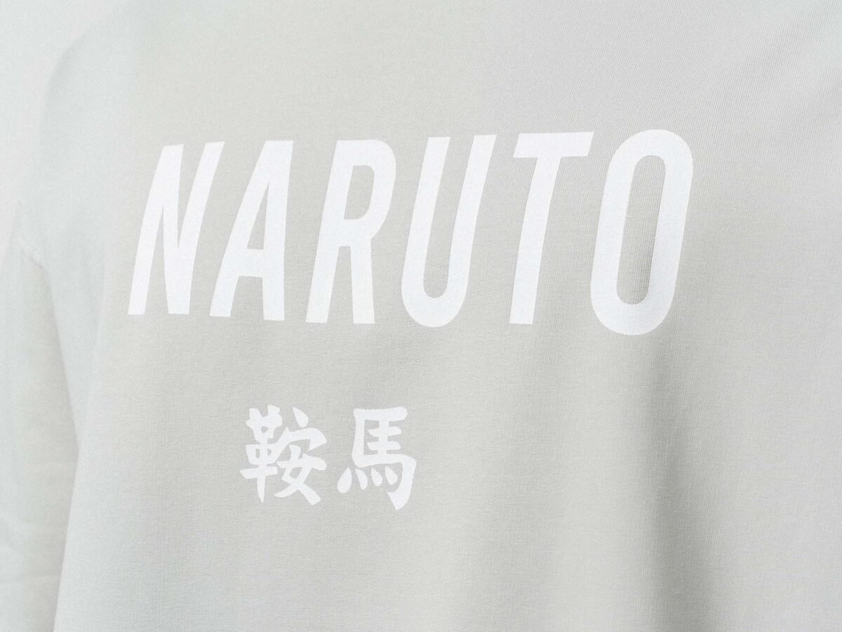 Naruto Printed Gray Oversize Printed T-Shirt