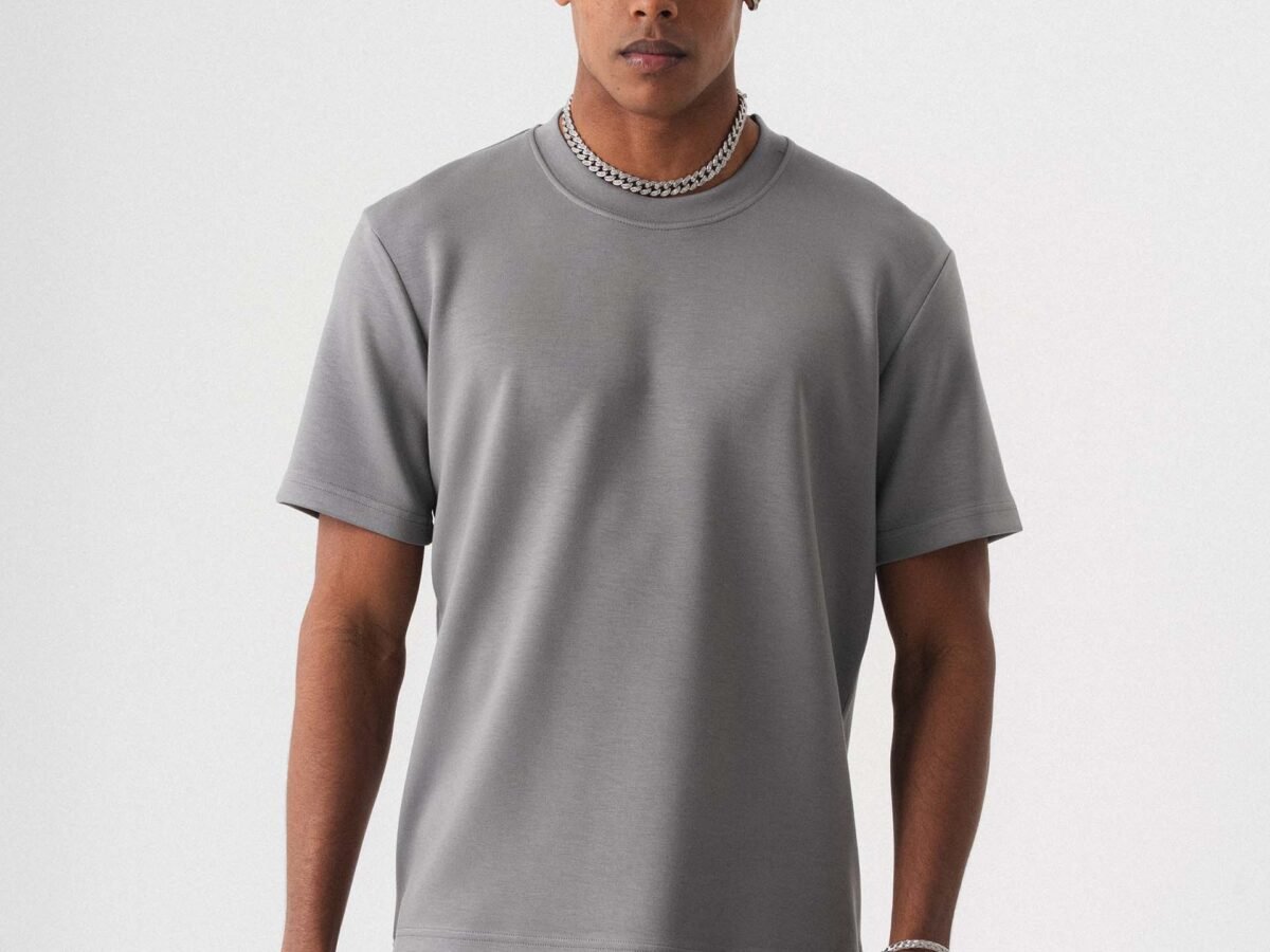 Oversize Basic Light Gray T-Shirt