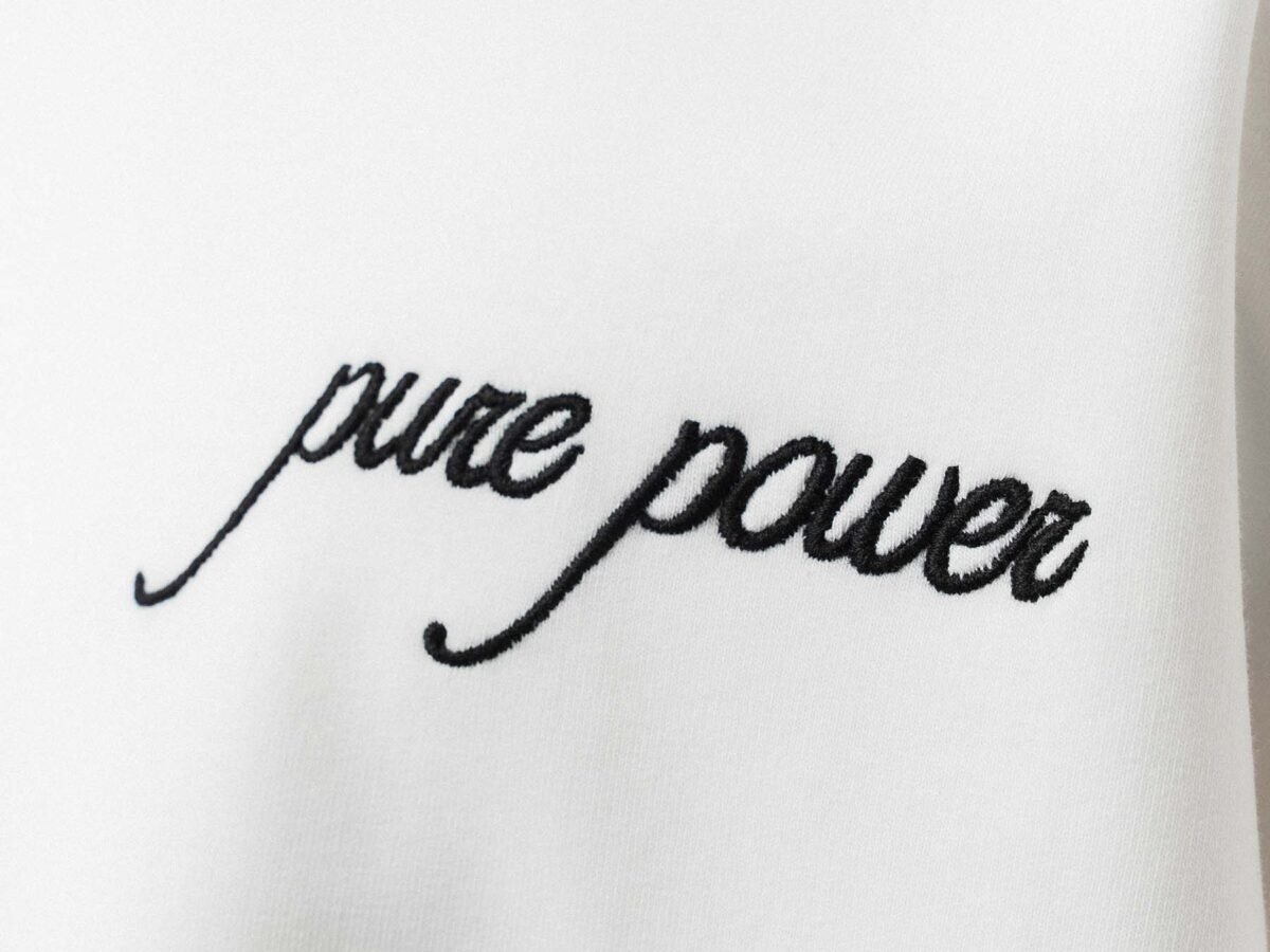 Pure Power At Printed White Oversize Printed T-Shirt