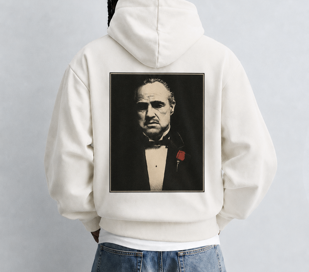 The Godfather Don Corleone White Oversize Hoodie