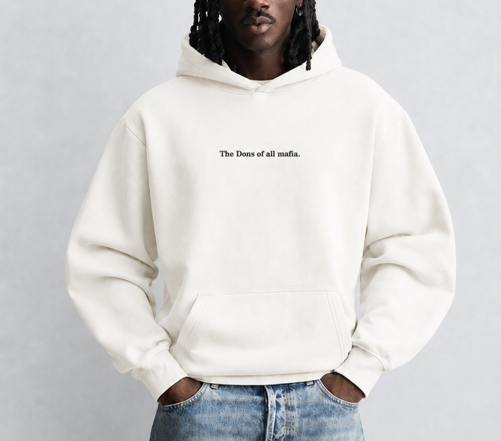 The Dons Of All Mafia White Oversize Hoodie