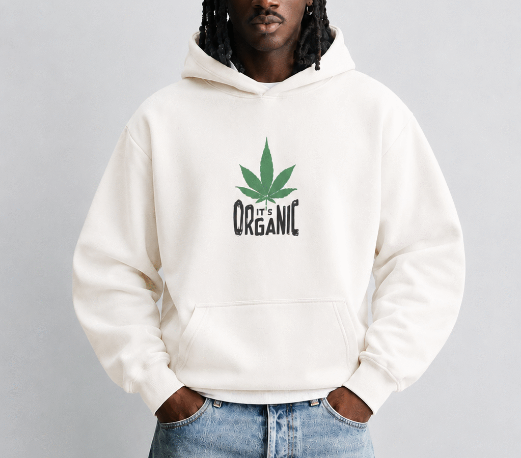 Don't Panic It's Organic White Oversize Hoodie