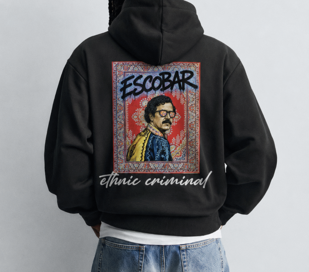 Ethnic Design Pablo Escobar Black Oversize Hoodie